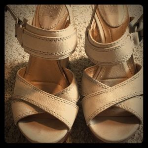 Cute high heeled summer wedges